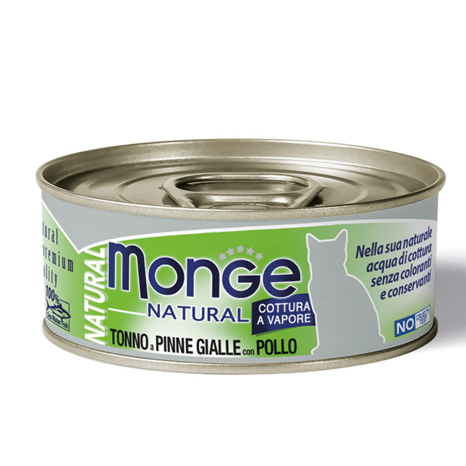 Monge cat adult Natural tonnikala-kana 80g prk