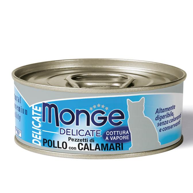 Monge cat adult Delicate kana-kalmari 80g prk