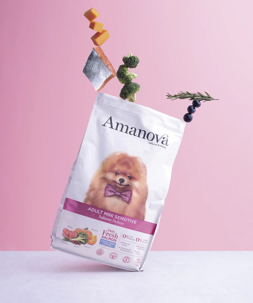 Amanova dog adult mini Sensitive lohi & kurpitsa 2 kg