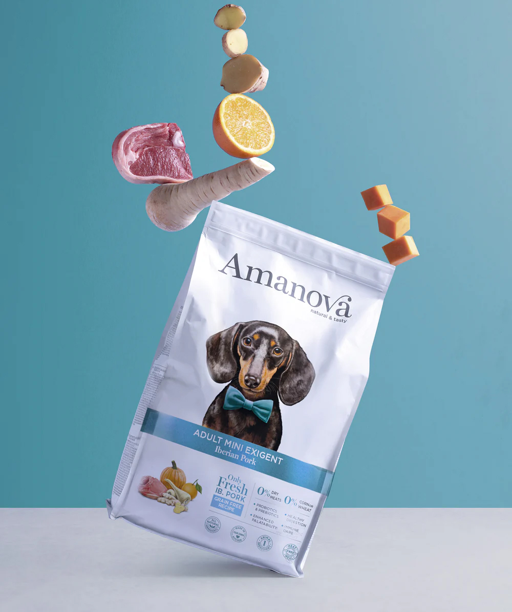 Amanova dog adult mini Exigent Iberian possu & kurpitsa 800 g
