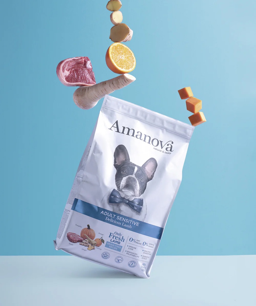 Amanova dog adult Sensitive lammas & kurpitsa 10 kg