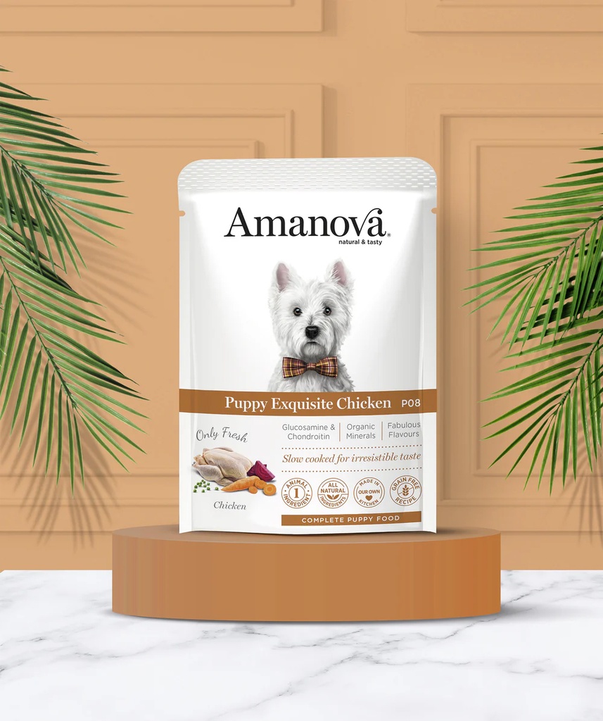 Amanova Puppy Exigent kana nirsoille pennuille 100 g pouch