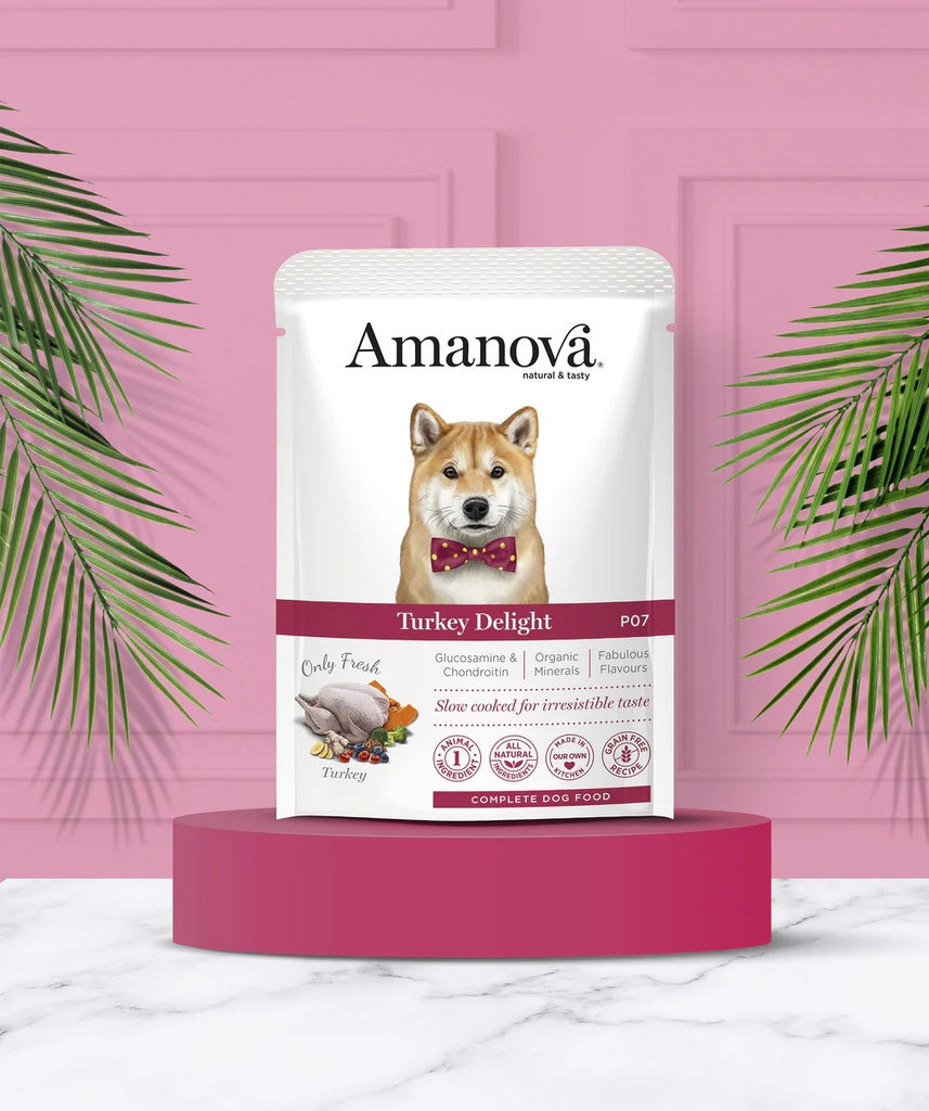 Amanova dog adult Delight kalkun 100 g pouch