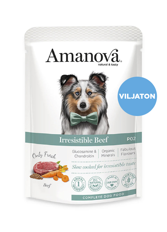 Amanova Irresistable nauta aikuisille koirille 100 g pouch
