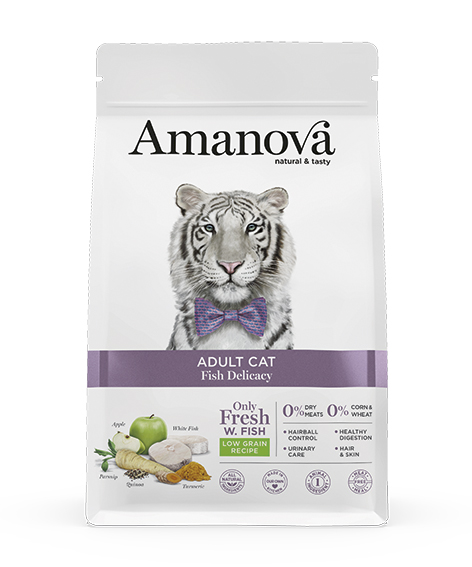 Amanova Adult kala & kvinoa aikuisille kissoille low grain 1,5 kg
