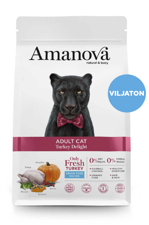 Amanova Adult kalkkuna & kurpitsa aikuisille kissoille viljaton 1,5 kg