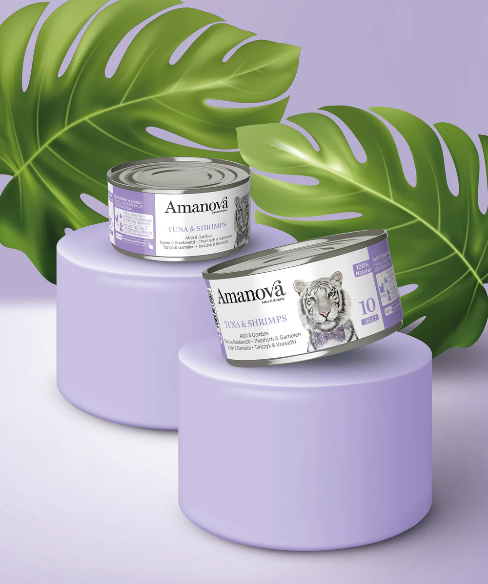 Amanova cat adult 10 Tonnikala & katkarapu hyytelössä 70 g purkki