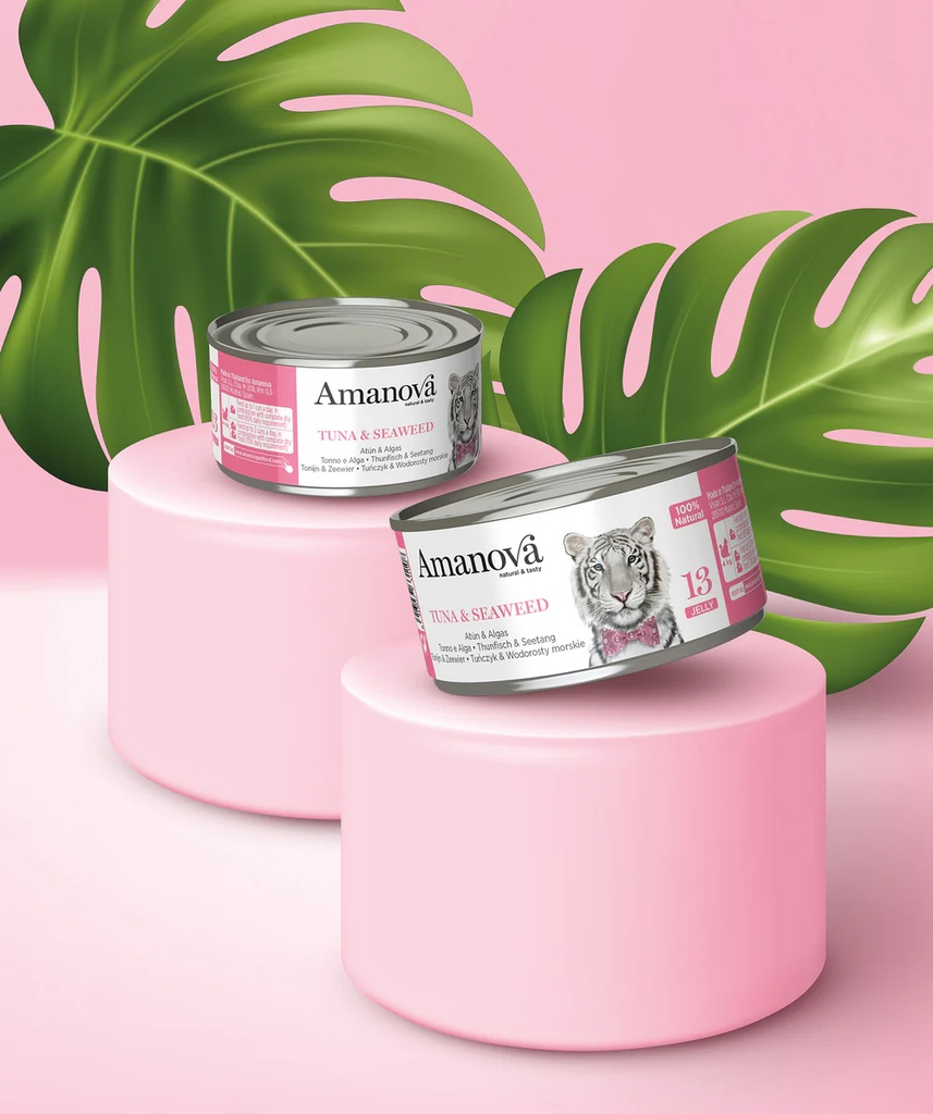 Amanova cat adult 13 tuna & seaweed in jelly 70 g jar