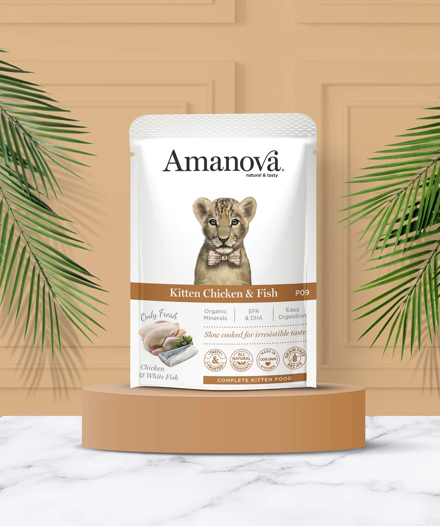 Amanova cat kitten Kana & kala 85 g pouch