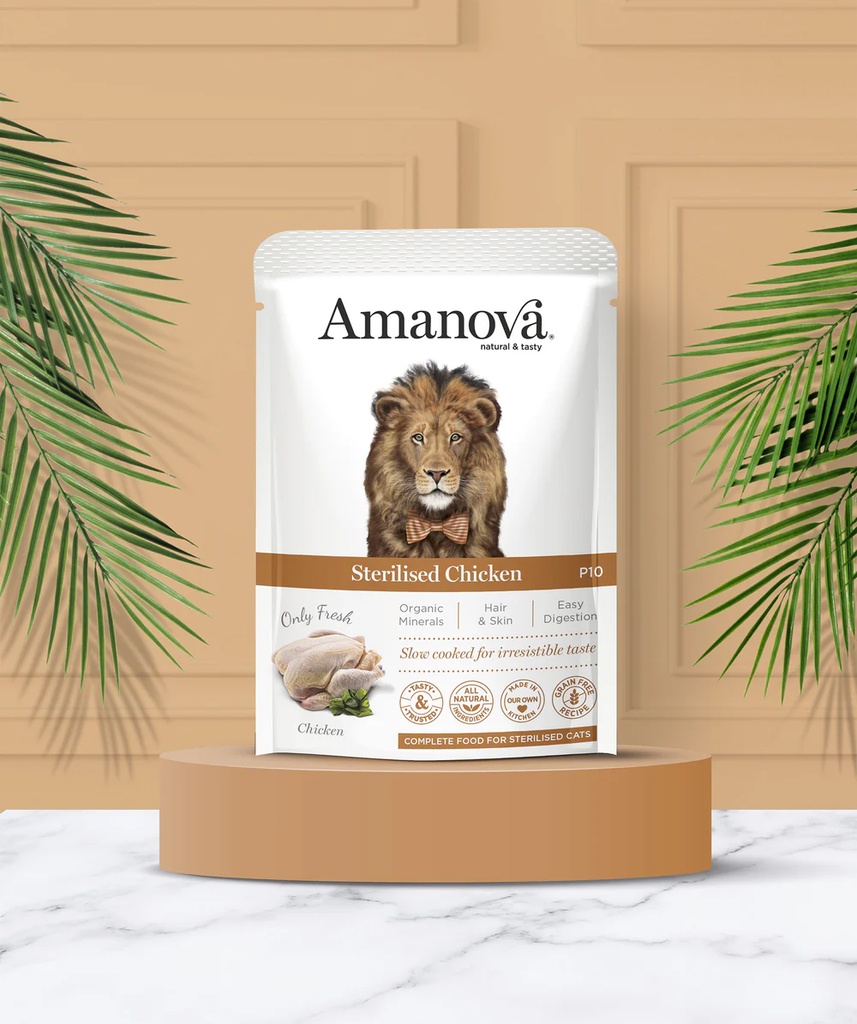 Amanova cat adult Sterilised Chicken 85 g pouch