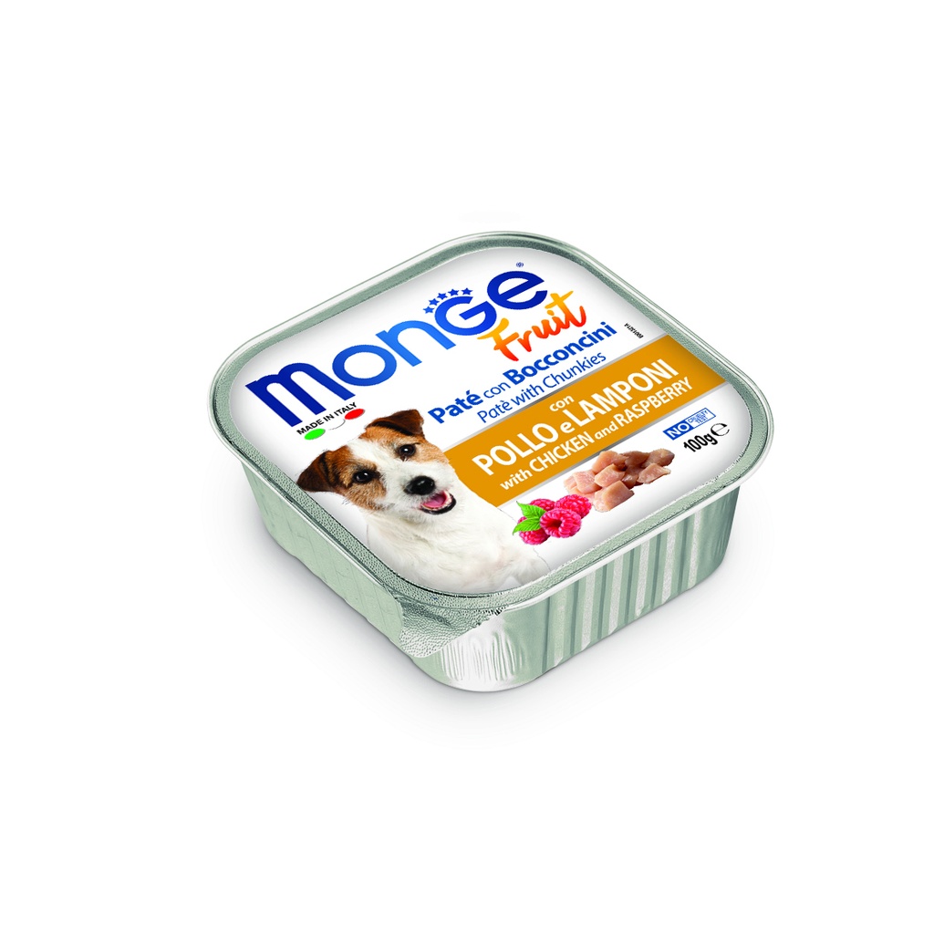 Monge dog adult Fruit Kana-vadelma 100g