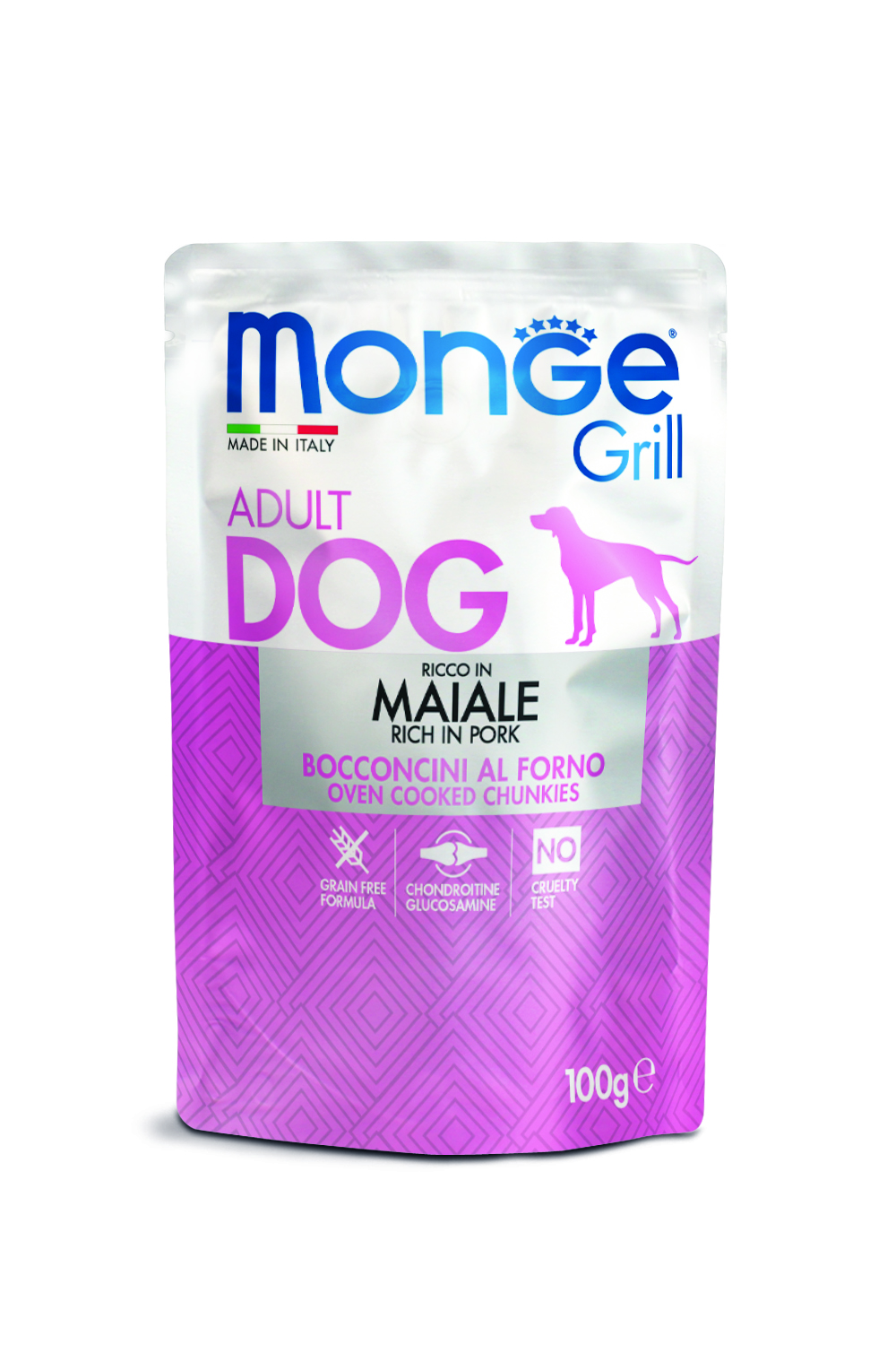 Monge dog adult Grill possu 100g pouch