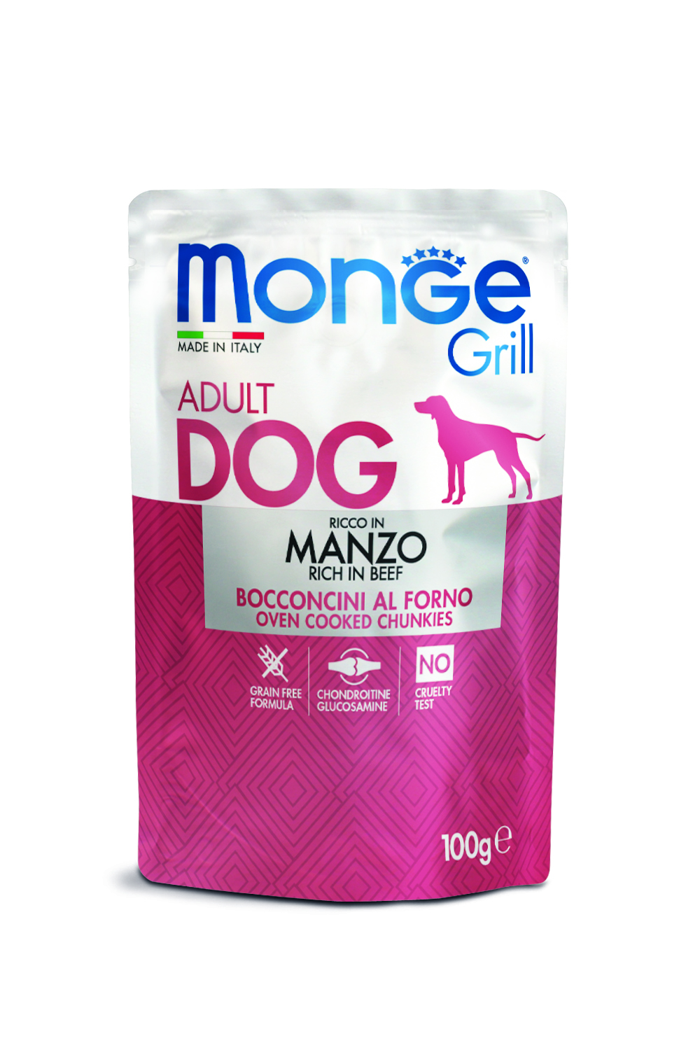 Monge dog adult Grill nauta 100g pouch