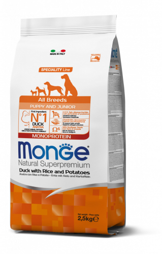 Monge dog adult Natural Superpremium ankka-riisi-peruna 2,5kg