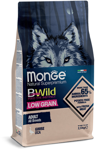 Monge dog adult BWild low grain hanhi 2,5kg