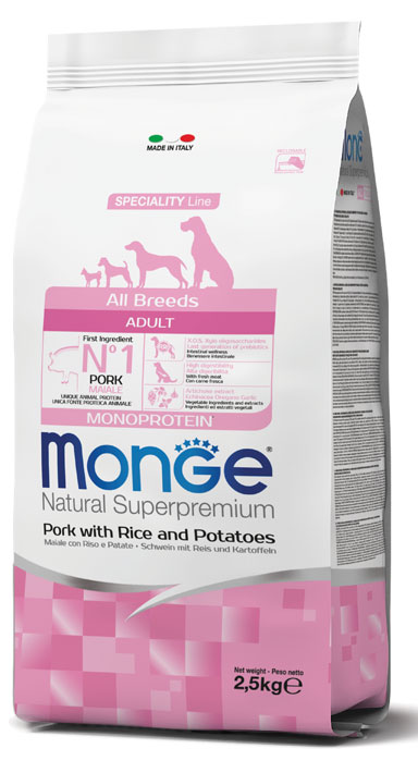 Monge dog adult Natural Superpremium possu-riisi-peruna 12 kg