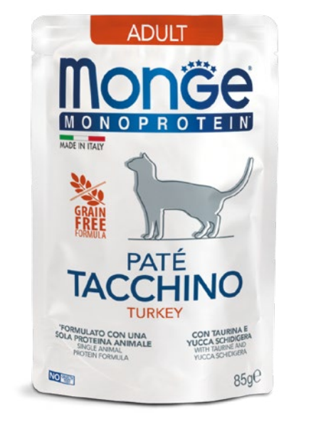 Monge cat adult Monoprotein kalkkuna 85g pouch