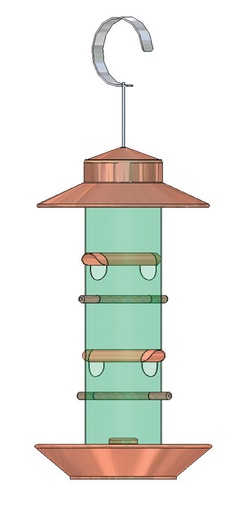 [170314] Gardenlife pähkinä ruokinta-automaatti 38cm kupari (tukkup.4)