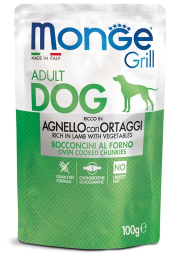 [282515] Monge dog adult Grill lamb-vegetable 100g pouch