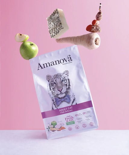 [248107] Amanova cat adult valkoinen kala & kvinoa low grain 1,5 kg
