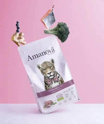 [248115] Amanova cat adult Sterilised lohi & kvinoa low grain 300 g
