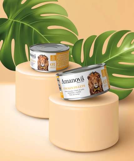 [288018] Amanova cat adult 01 Kanafile liemessä 70 g purkki