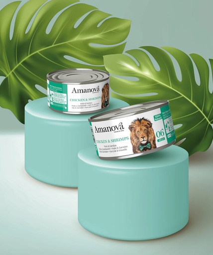[288023] Amanova cat adult 06 Kana & katkarapu hyytelössä 70 g purkki
