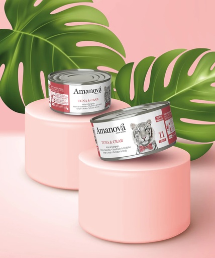 [288028] Amanova cat adult 11 Tonnikala & rapu hyytelössä 70 g purkki