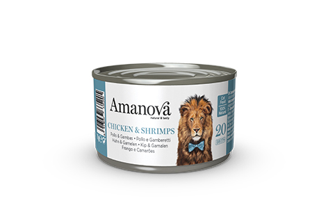[288037] Amanova cat adult 20 Kana & katkarapu liemessä 70 g purkki
